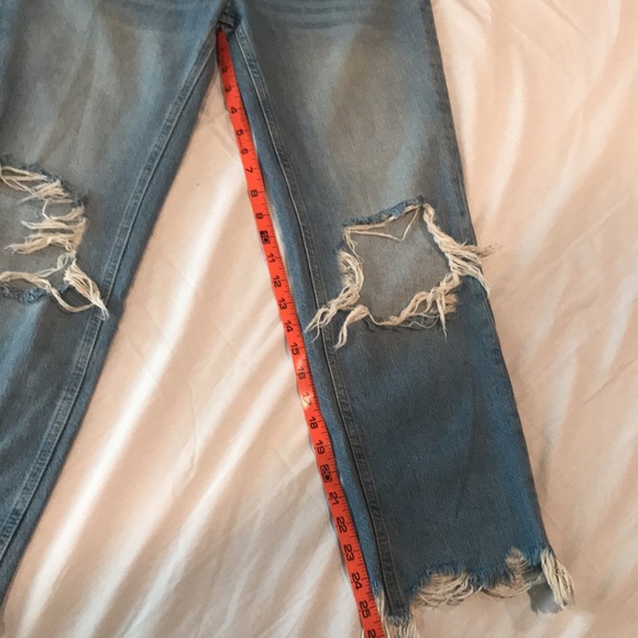 We The Free by Free People Distressed Ankle Mid Rise Jeans 25 - Picture 13 of 14